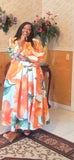 Dresses by Nubiano 100751 orange print maxi dress