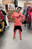 Love the Queen 17069 coral pant set