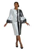 Lisa Rene 66351 white skirt suit