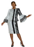Lisa Rene 66351 bell sleeve skirt suit