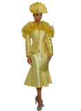 Lisa Rene 66395 yellow skirt suit