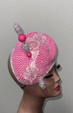 Custom Fascinator pink w/Hat Pin