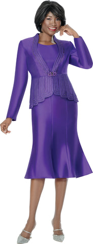 Terramina 7320 purple skirt suit