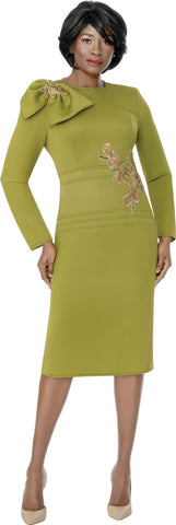 Terramina 7336 Olive green scuba dress