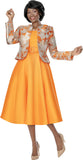Terramina 7338 orange brocade jacket dress