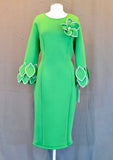Serafina 6968 green dress