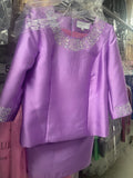 Lily & Taylor 3219 lavender skirt suit