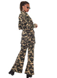 DV Jeans 8511 Denim Green Camo Pant Suit 