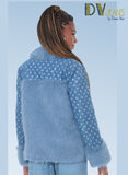DV Jeans 8512 Blue Faux Fur Jacket