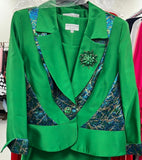Lily & Taylor 4773 emerald green skirt suit