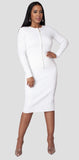 Kayla Knit 5382 white knit skirt suit