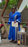 Diana 8147 royal blue women's clergy robe