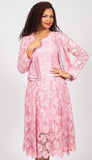 Diana 8190 pink lace dress