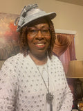 Lily & Taylor H724 silver fascinator