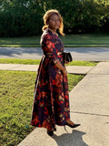 Floral Jacquard Maxi Dress
