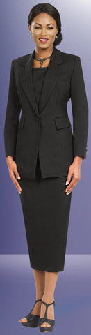 Ben Marc 2295 black usher skirt suit