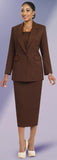 Ben Marc 2295 brown usher skirt suit