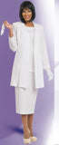 Ben Marc 2296 white usher skirt suit