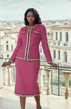 Liorah Knit 7311 pink skirt suit