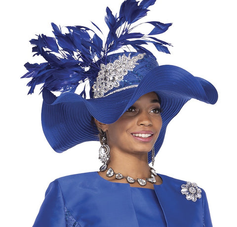 Elite Champagne H5809 royal blue hat