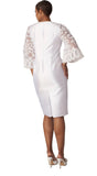 Chancele 9721 white lace sleeve dress