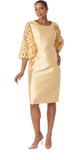 Chancele 9721 yellow dress