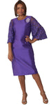 Chancele 9721 purple dress