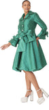Chancele 9723 emerakd green balloon dress