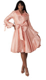 Chancele 9723 peach balloon dress