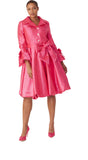 Chancele 9723 fuchsia rhinestone embellished dress