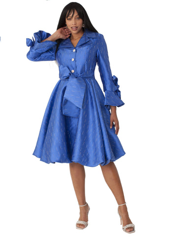Chancele 9723 royal blue dress