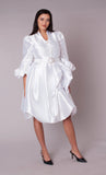 Chancele 9845 white satin dress