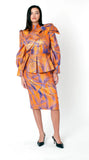 Chancele 9851 orange dress