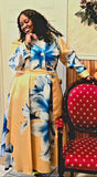 Dresses by Nubiano 100941 yellow floral maxi dress
