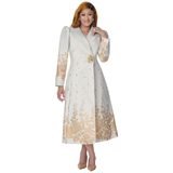 Dorinda Clark 310271 white jacquard dress