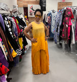 Ombre Orange Wide Bottom Pant Set