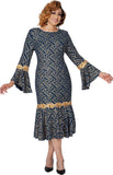Dorinda Clark 309961 navy blue knit dress