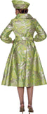 Dorinda Clark 5111 lime maxi dress