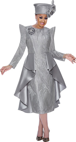 Dorinda Clark 5391 silver dress