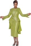 Dorinda Clark 5402 green skirt suit