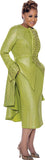Dorinda Clark 5402 green knit skirt suit