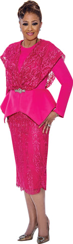 Dorinda Clark 5421 pink lace dress