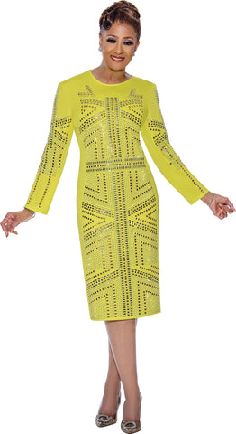 Dorinda Clark 5431 green knit dress