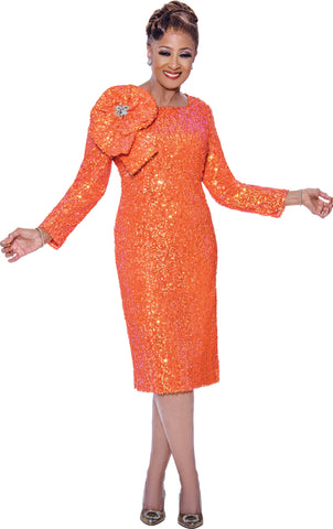 Dorinda Clark 5471 orange dress