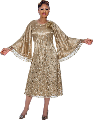 Dorinda Clark 5511 champange gold dress