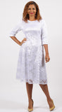 Diana 9079 white lace maxi dress