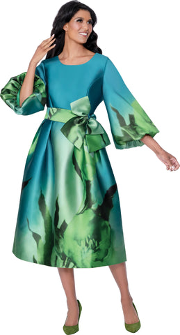 Dresses by Nubiano 100221 green maxi dress