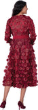 Dresses by Nubiano 100361 burgundy maxi dress