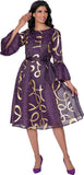 Dresses by Nubiano 100541 Purple Mesh Dress