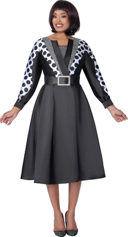 Dresses by Nubiano 100571 black silky twill dress